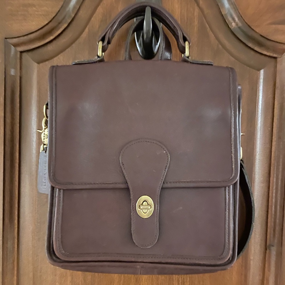 Coach Dark Brown Leather Shoulder Bag